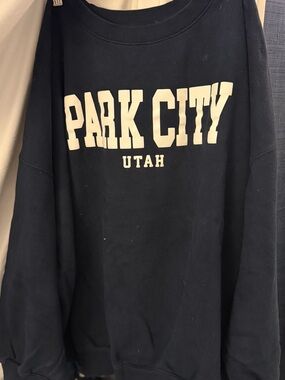 Old Navy Navy Blue "Park City Utah" Crewneck Sweatshirt